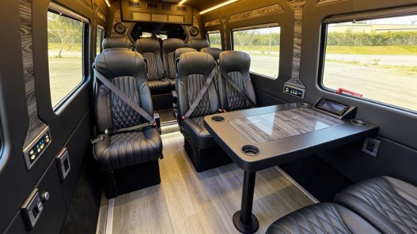 garden grove 12 passenger sprinter van interior