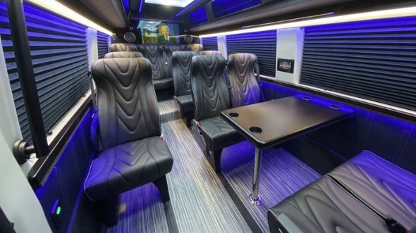 garden grove 18 passenger sprinter van interior