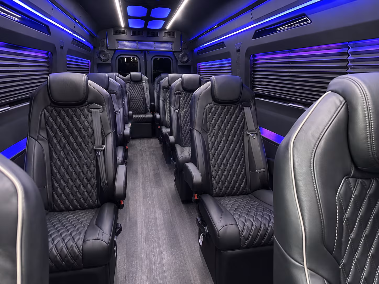 garden grove 18 passenger sprinter van interior