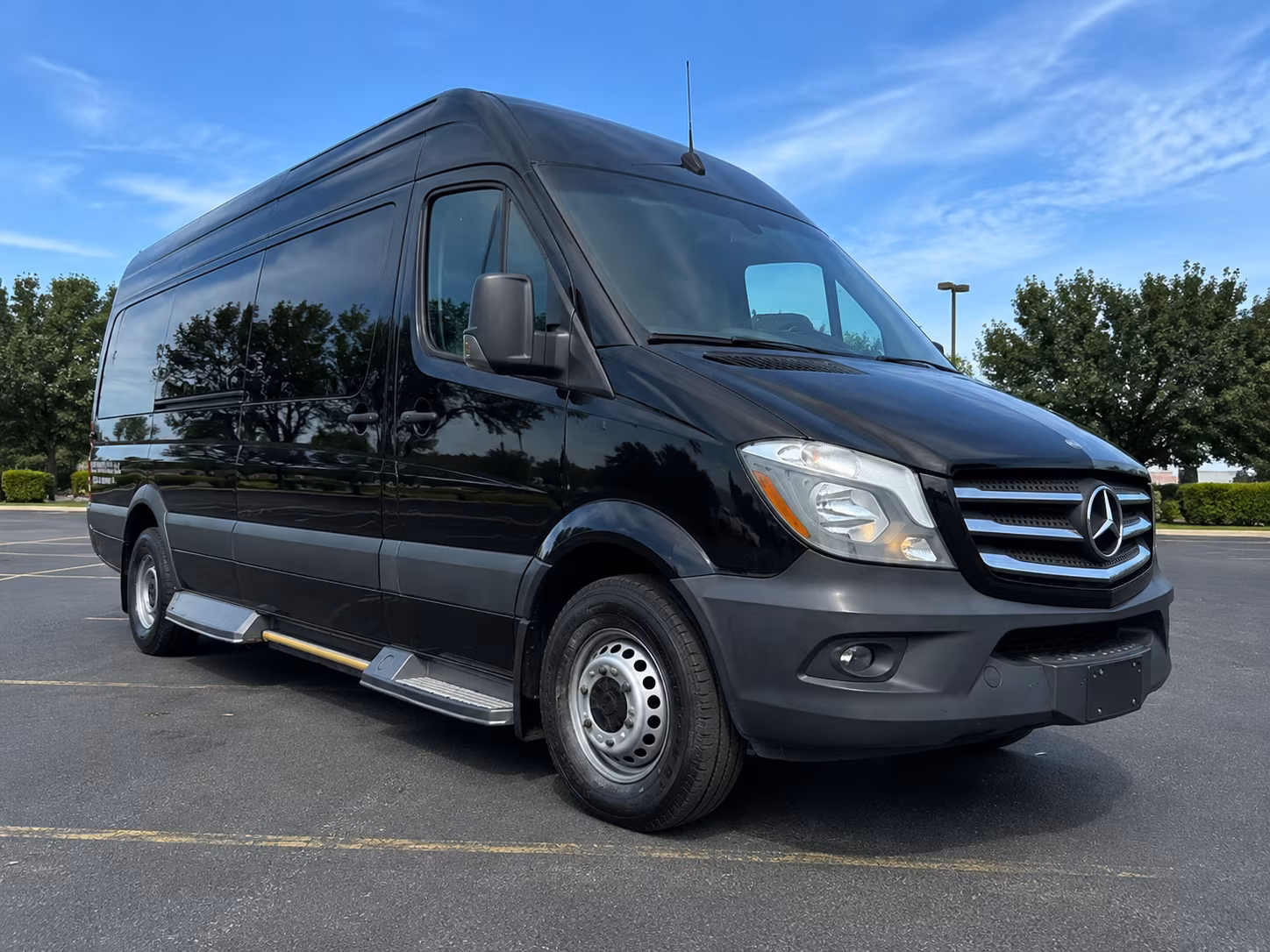 warehouse distribution center and industrial park sprinter van shuttles in garden grove