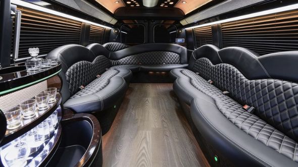 sprinter limousine inside garden grove